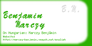 benjamin marczy business card